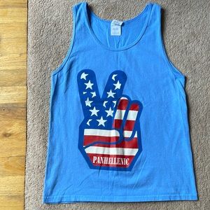 All American Panhellenic Greek sorority Tank - size small